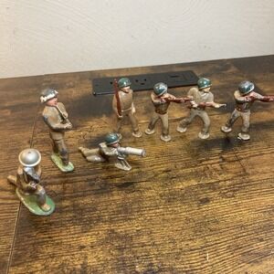 Vintage Diecast Toy Soldiers WWII Army Figures Metal Barclay Manoil Style Lot